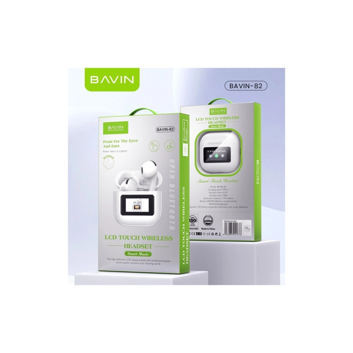 Навушники BAVIN BAVIN-82 Hi-Res LCD Tough White (HB-BA-82-WH)