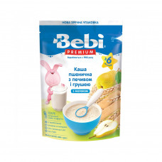 Дитяча каша Bebi Premium молочна пшенична з печивом та грушею +6 міс. 200 г (1105074)