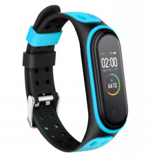 Ремінець до фітнес браслета BeCover Colour Style для Xiaomi Mi Smart Band 5 Black-Blue (705154)