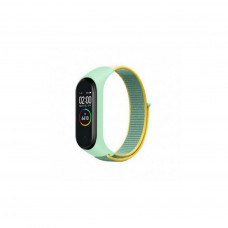 Ремінець до фітнес браслета BeCover Nylon Style для Xiaomi Mi Smart Band 5/6 Green-Yellow (705420)