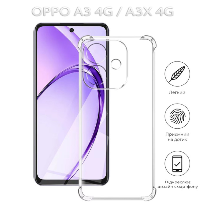 Чохол до мобільного телефона BeCover Anti-Shock Oppo A3 4G / А3х 4G / A40m Clear (712792)
