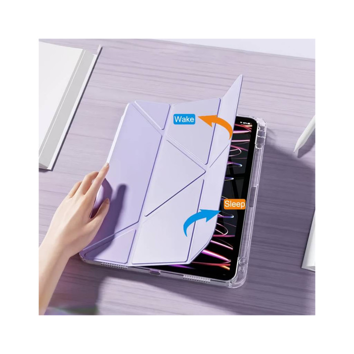 Чохол до планшета BeCover Ultra Slim Origami Transparent Apple iPad Mini 6 2021 Purple (712933)