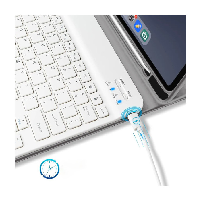 Чохол до планшета BeCover with keyboard Apple iPad Mini 6 2021 Gray (712988)