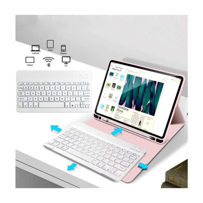Чохол до планшета BeCover with keyboard Apple iPad Mini 7 2024 Pink (712996)