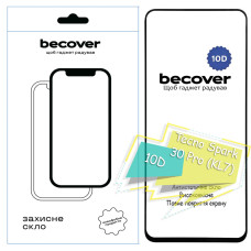 Скло захисне BeCover Tecno Spark 30 Pro (KL7) 10D Black (713166)
