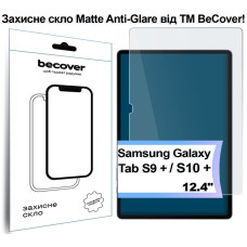 Скло захисне BeCover Matte Anti-Glare Samsung Galaxy Tab S10 Plus (SM-X820/SM-X826)/S9 Plus (SM-X810/SM-X816) 12.4