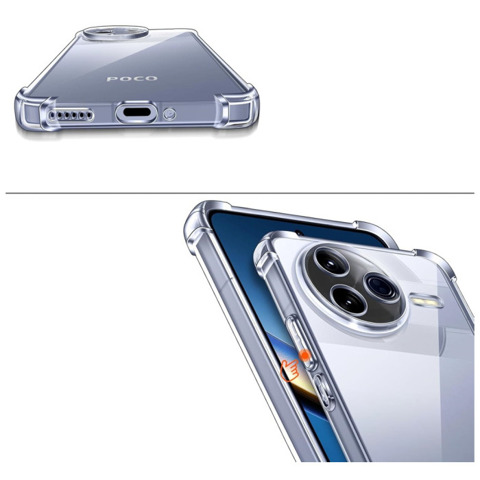 Чохол до мобільного телефона BeCover Anti-Shock Poco F7 Pro Clear (713499)