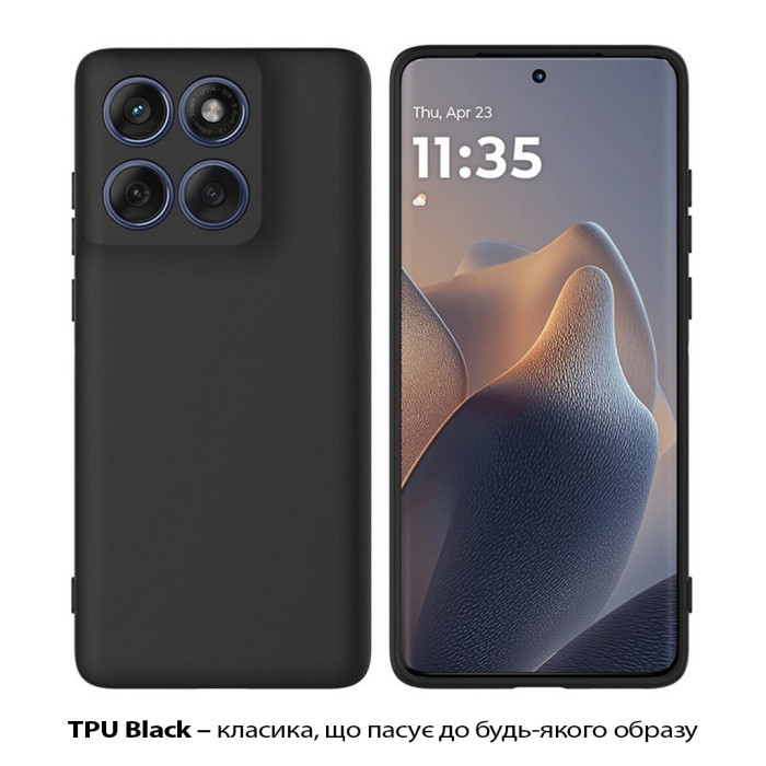 Чохол до мобільного телефона BeCover Silicone Motorola Edge 60 Black (713770)