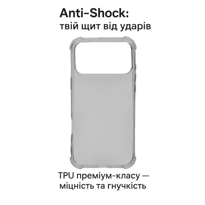 Чохол до мобільного телефона BeCover Anti-Shock Apple iPhone 17 Pro Grey (713798)