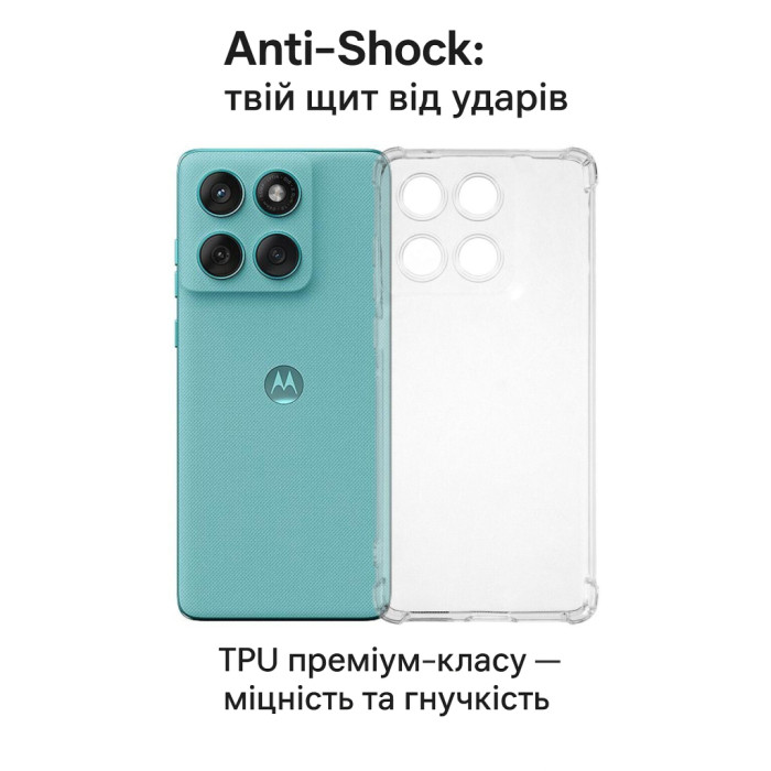 Чохол до мобільного телефона BeCover Anti-Shock Motorola Edge 60 Clear (713804)