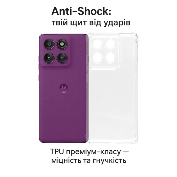 Чохол до мобільного телефона BeCover Anti-Shock Motorola Edge 60 Pro Clear (713806)