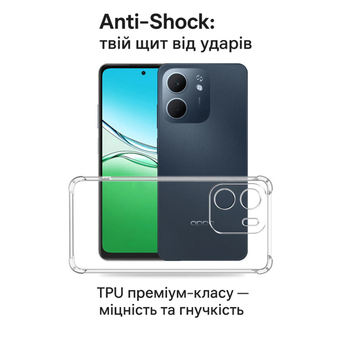 Чохол до мобільного телефона BeCover Anti-Shock Oppo A5x 4G/5G Clear (713814)