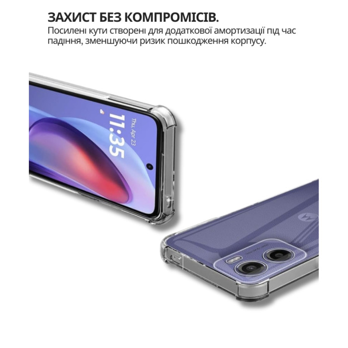 Чохол до мобільного телефона BeCover Anti-Shock Motorola Moto G06 / G06 Power 4G Clear (714699)