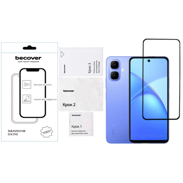 Скло захисне BeCover Infinix Smart 10 (X6725) Black (714757)