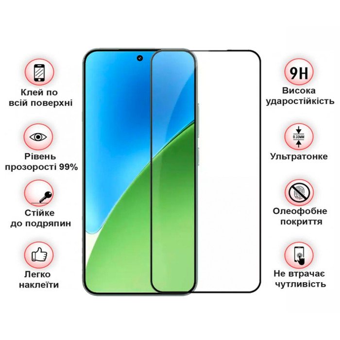 Скло захисне BeCover Xiaomi Redmi Note 15 Pro 5G Black (714891)