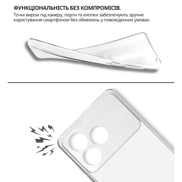 Чохол до мобільного телефона BeCover silicone ZTE Blade A36 / Nubia A36 Transparent (714908)