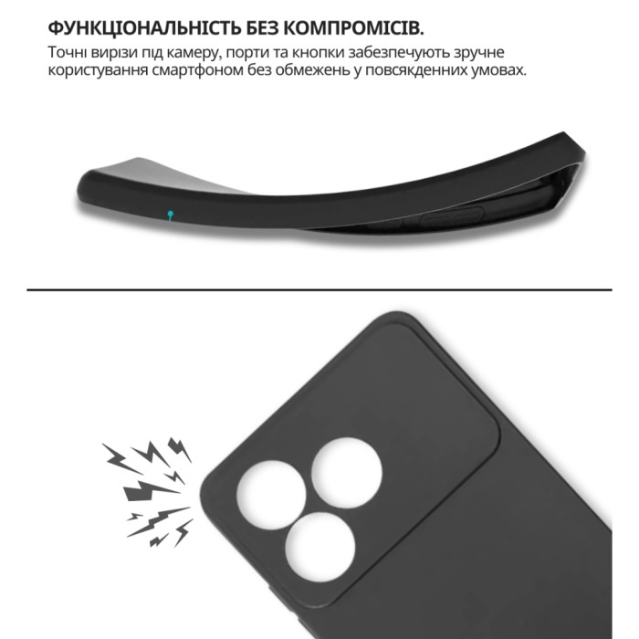 Чохол до мобільного телефона BeCover silicone ZTE Blade A36 / Nubia A36 Black (714936)