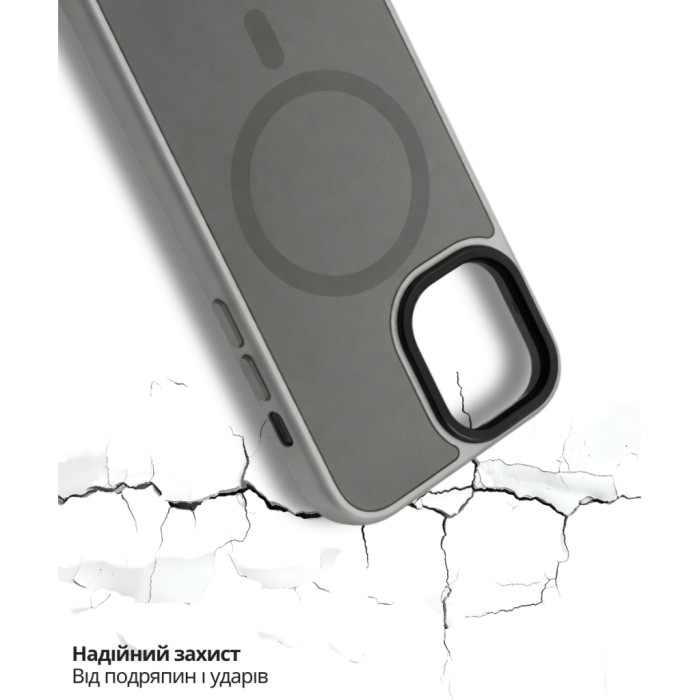 Чохол до мобільного телефона BeCover FIBRA ArcLine MagSafe Apple iPhone 17 Gray (715374)