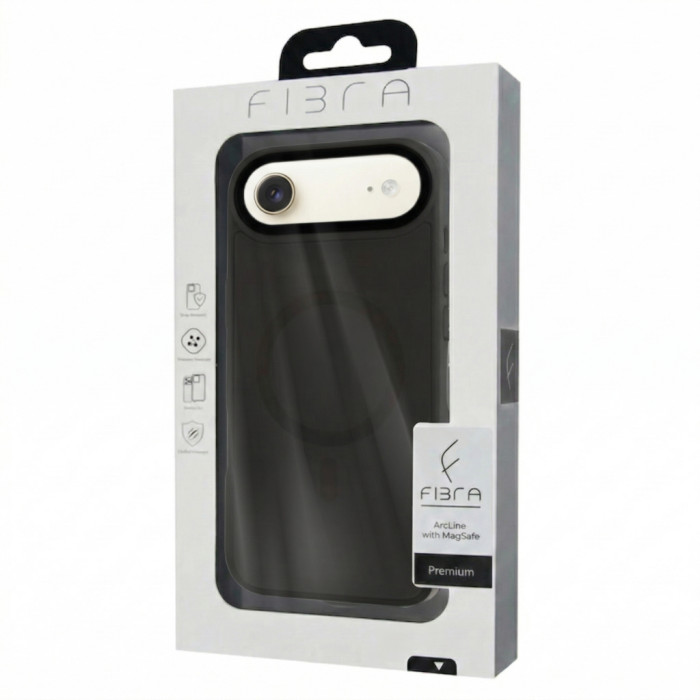 Чохол до мобільного телефона BeCover FIBRA ArcLine MagSafe Apple iPhone 17 Air Black (715375)