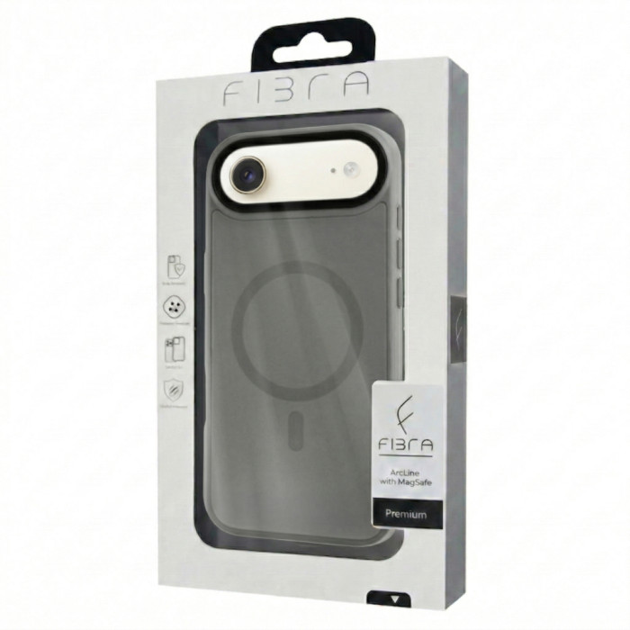 Чохол до мобільного телефона BeCover FIBRA ArcLine MagSafe Apple iPhone 17 Air Gray (715377)