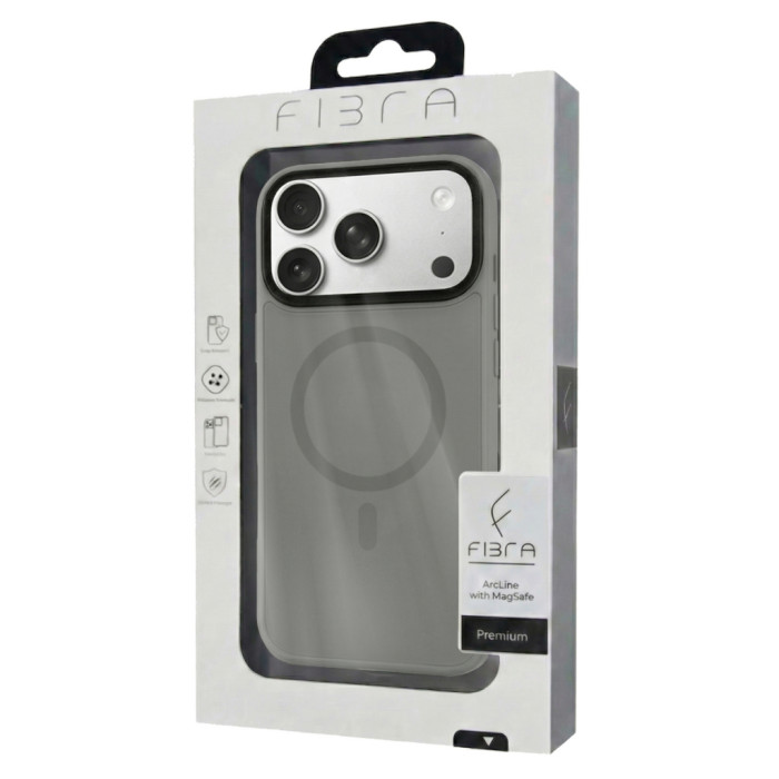 Чохол до мобільного телефона BeCover FIBRA ArcLine MagSafe Apple iPhone 17 Pro Gray (715384)