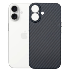 Чохол до мобільного телефона BeCover FIBRA Carbonite MagSafe Apple iPhone 17 Black (715406)