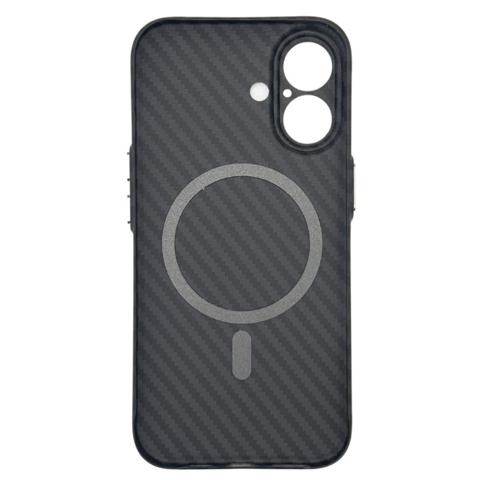 Чохол до мобільного телефона BeCover FIBRA Carbonite MagSafe Apple iPhone 17 Black (715406)