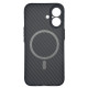 Чохол до мобільного телефона BeCover FIBRA Carbonite MagSafe Apple iPhone 17 Black (715406)