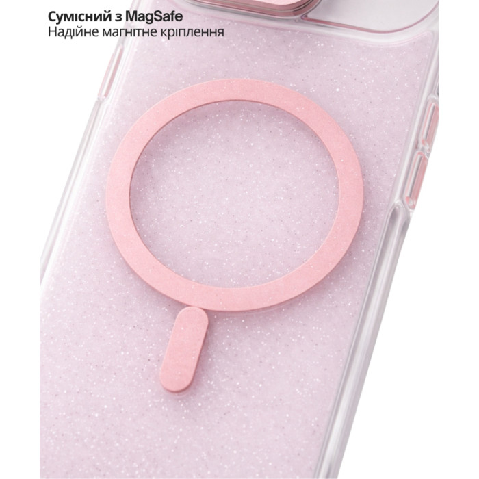Чохол до мобільного телефона BeCover FIBRA Star Shine MagSafe Apple iPhone 17 Air Light Pink (715421)