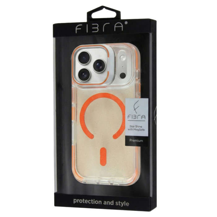 Чохол до мобільного телефона BeCover FIBRA Star Shine MagSafe Apple iPhone 17 Pro Max Orange (715436)