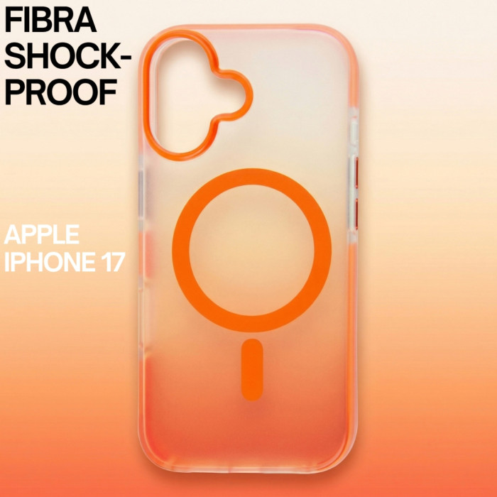 Чохол до мобільного телефона BeCover FIBRA Shock-Proof MagSafe Apple iPhone 17 Orange (715446)
