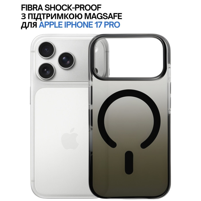 Чохол до мобільного телефона BeCover FIBRA Shock-Proof MagSafe Apple iPhone 17 Pro Black (715460)