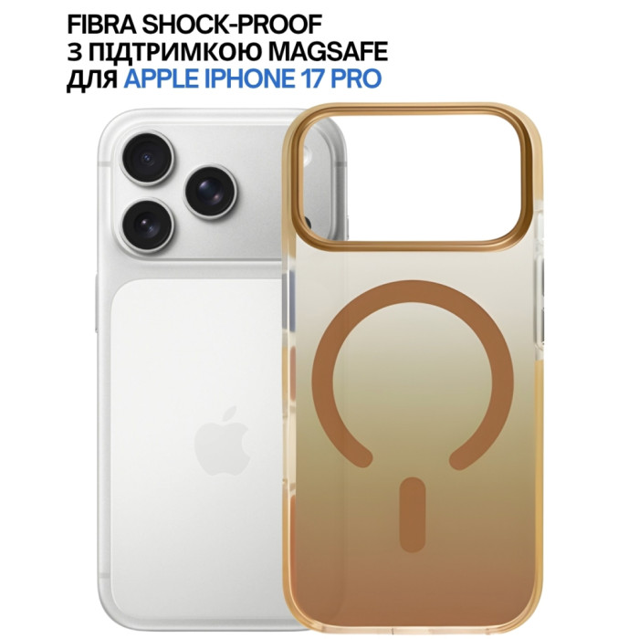 Чохол до мобільного телефона BeCover FIBRA Shock-Proof MagSafe Apple iPhone 17 Pro Gold (715463)