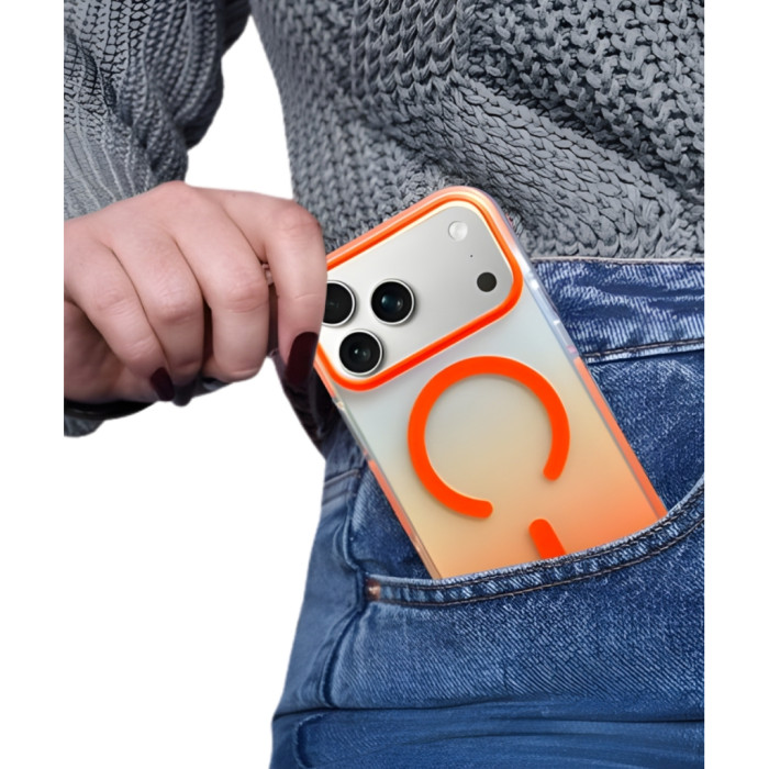 Чохол до мобільного телефона BeCover FIBRA Shock-Proof MagSafe Apple iPhone 17 Pro Orange (715465)