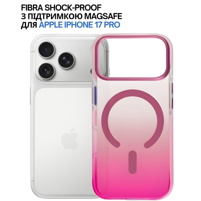 Чохол до мобільного телефона BeCover FIBRA Shock-Proof MagSafe Apple iPhone 17 Pro Pink (715466)
