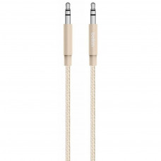 Кабель мультимедійний Jack 3.5mm - jack 3.5mm Premium 1.2m, gold Belkin (AV10164BT04-GLD)