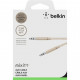 Кабель мультимедійний Jack 3.5mm - jack 3.5mm Premium 1.2m, gold Belkin (AV10164BT04-GLD)