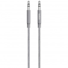 Кабель мультимедійний Jack 3.5mm - jack 3.5mm Premium 1.2m, gray Belkin (AV10164BT04-GRY)