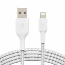 Дата кабель USB 2.0 AM to Lightning 2.0m BRAIDED white Belkin (CAA002BT2MWH)