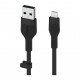 Дата кабель USB 2.0 AM to Lightning 1.0m SILICONE black Belkin (CAA008BT1MBK)