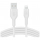 Дата кабель USB 2.0 AM to Lightning 1.0m SILICONE white Belkin (CAA008BT1MWH)