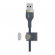 Дата кабель USB 2.0 AM to Lightning 1.0m BRAIDED SILICONE blue Belkin (CAA010BT1MBL)