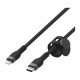 Дата кабель USB-С to Lightning 1.0m BRAIDED SILICONE black Belkin (CAA011BT1MBK)