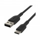 Дата кабель USB 2.0 AM to Type-C 1.0m PVC black Belkin (CAB001BT1MBK)