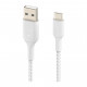 Дата кабель USB 2.0 AM to Type-C 1.0m BRAIDED white Belkin (CAB002BT1MWH)