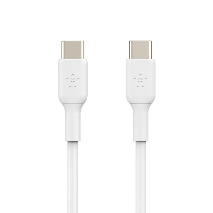 Дата кабель USB-C to USB-C 1.0m PVC white Belkin (CAB003BT1MWH)