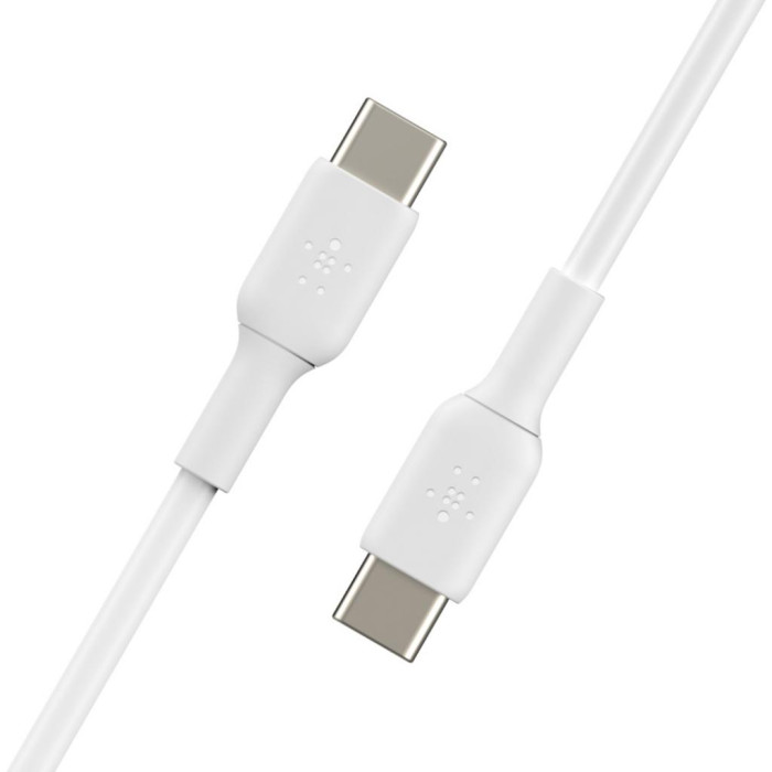 Дата кабель USB-C to USB-C 1.0m PVC white Belkin (CAB003BT1MWH)