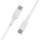 Дата кабель USB-C to USB-C 1.0m PVC white Belkin (CAB003BT1MWH)