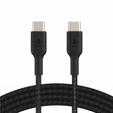 Дата кабель USB-С - USB-С BRAIDED, 1m, black Belkin (CAB004BT1MBK)