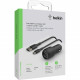 Зарядний пристрій Belkin Car Charger (24W) Dual USB-A, USB-A - USB-C, 1m, black (CCE001BT1MBK)